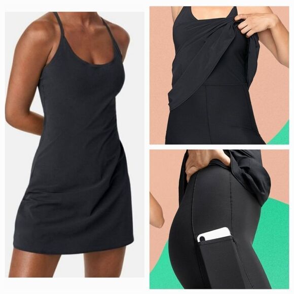 Outdoor Voices The Exercise Dress with Built in Shorts in Black Size Small - Picture 11 of 11